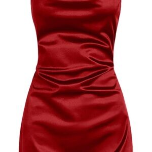 Zaful Red Satin Mini Dress
